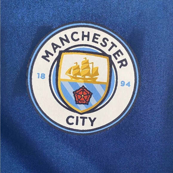 Mens Manchester City Officially Liscensed Two Tone Blue Full Zip Jacket Sz XL - Picture 3 of 4